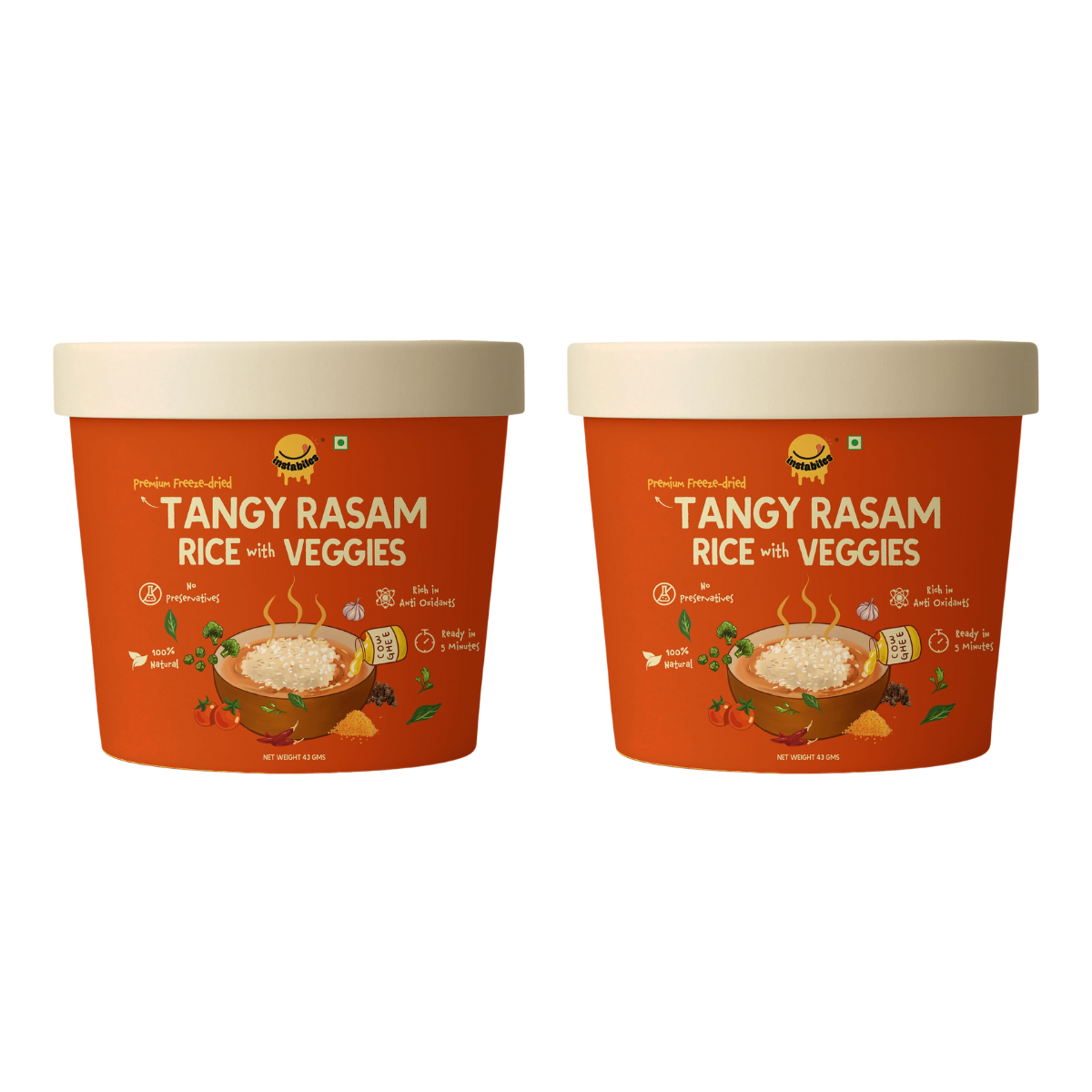 Tangy Rasam Rice with Veggies